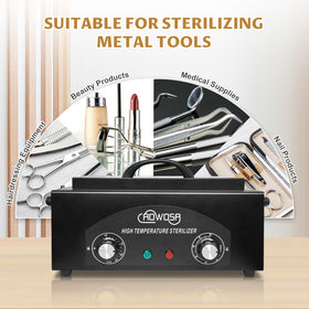 AOWOSA interior view showing plastic sterilization tray for quick tool cleaning.
