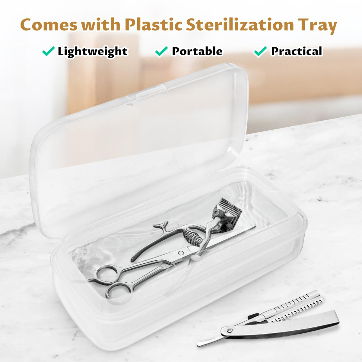 AOWOSA salon-ready setup demonstrates professional tool sterilization between clients.