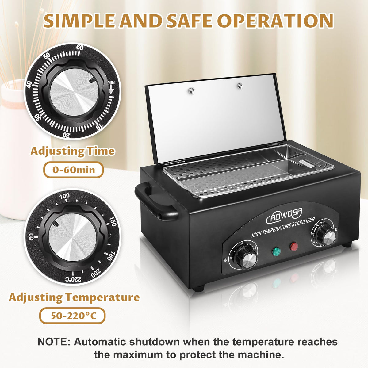 AOWOSA stainless steel body ensures rust resistance and lasting performance.