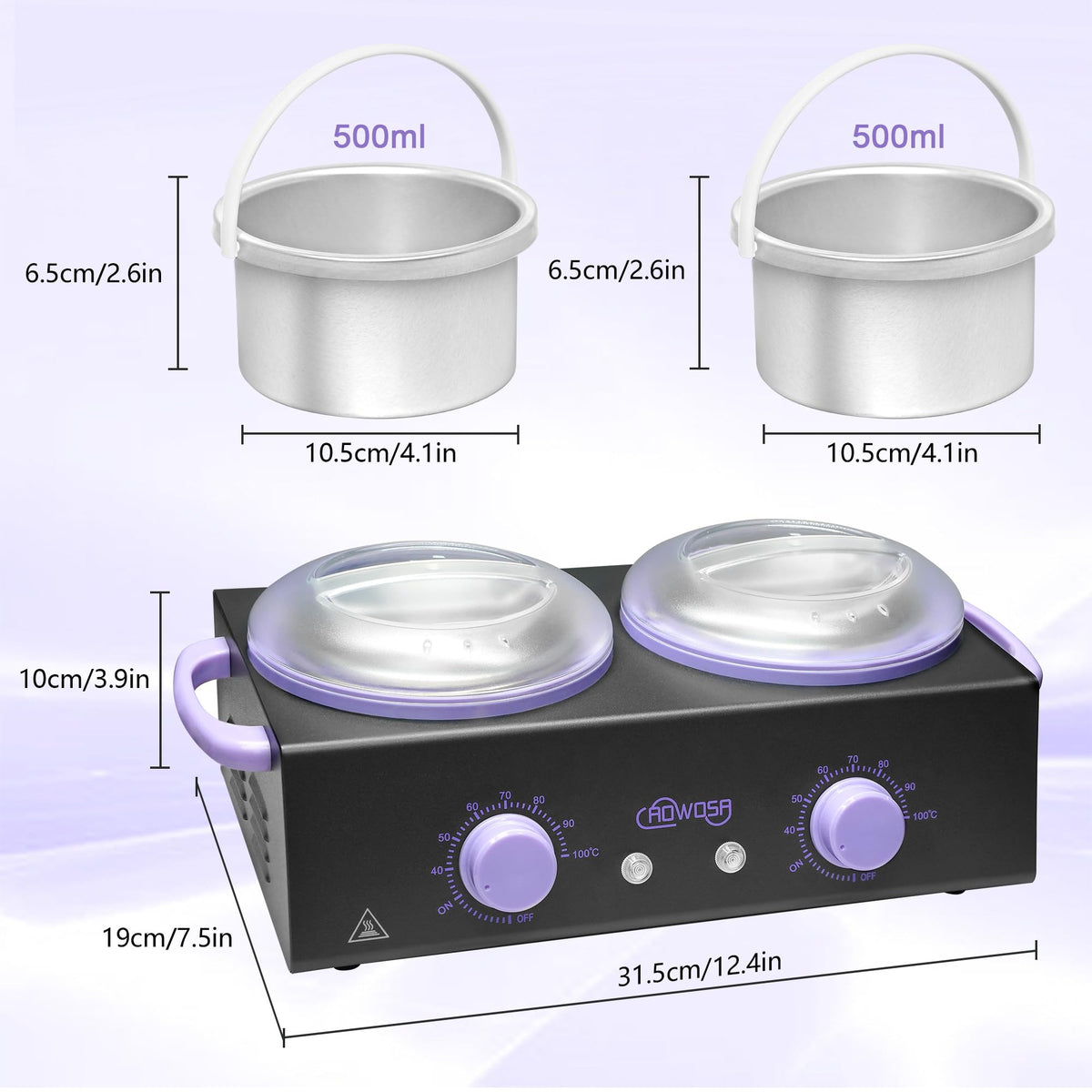 AOWOSA stainless steel body with aluminum pot design for durable salon use