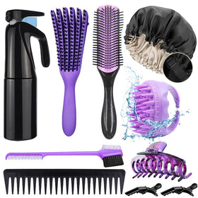 Aozzy 10-piece detangling brush set easing wash-day tangles for curls
