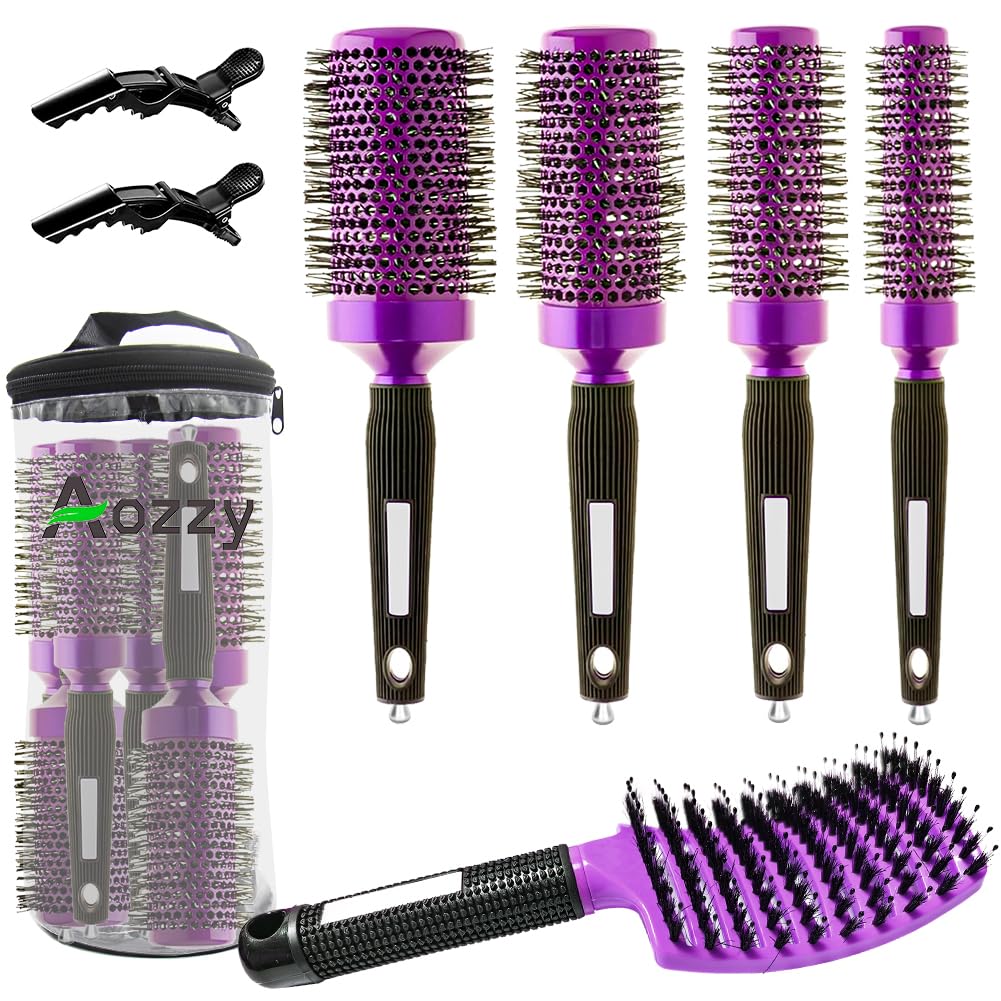 Aozzy 25mm round brush for precise styling and voluminous roots.