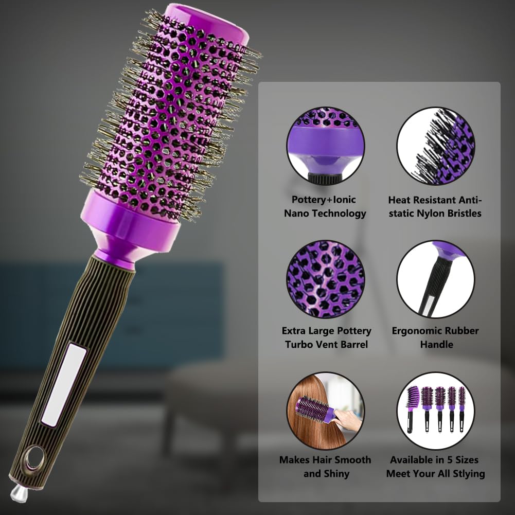 Aozzy 32mm round brush supports medium-sized curls and smooth blowouts.