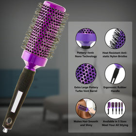Aozzy 32mm round brush supports medium-sized curls and smooth blowouts.