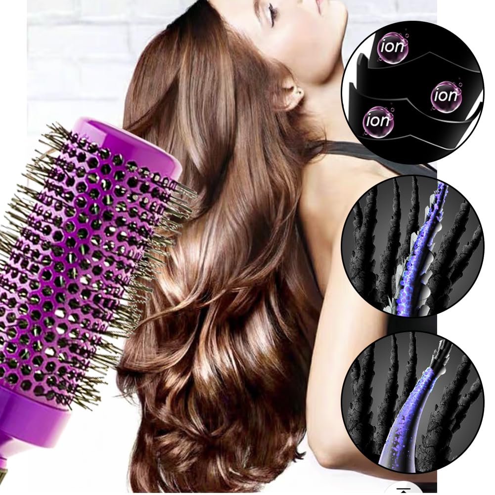 Aozzy 45mm round brush creates soft waves and faster drying.