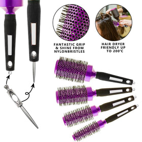 Aozzy 53mm round brush adds volume for fuller styles and lift.