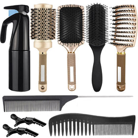 Aozzy 8Pcs Curly Hair Brush Set package for versatile daily hair care.