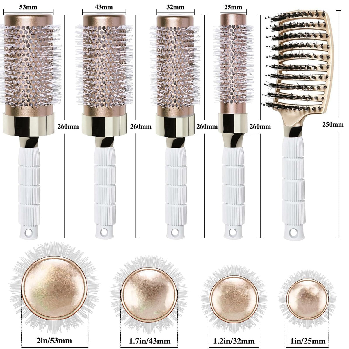 Aozzy boar-bristle vented curved brush helps distribute oils for healthier-looking hair.
