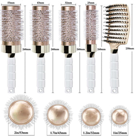 Aozzy boar-bristle vented curved brush helps distribute oils for healthier-looking hair.