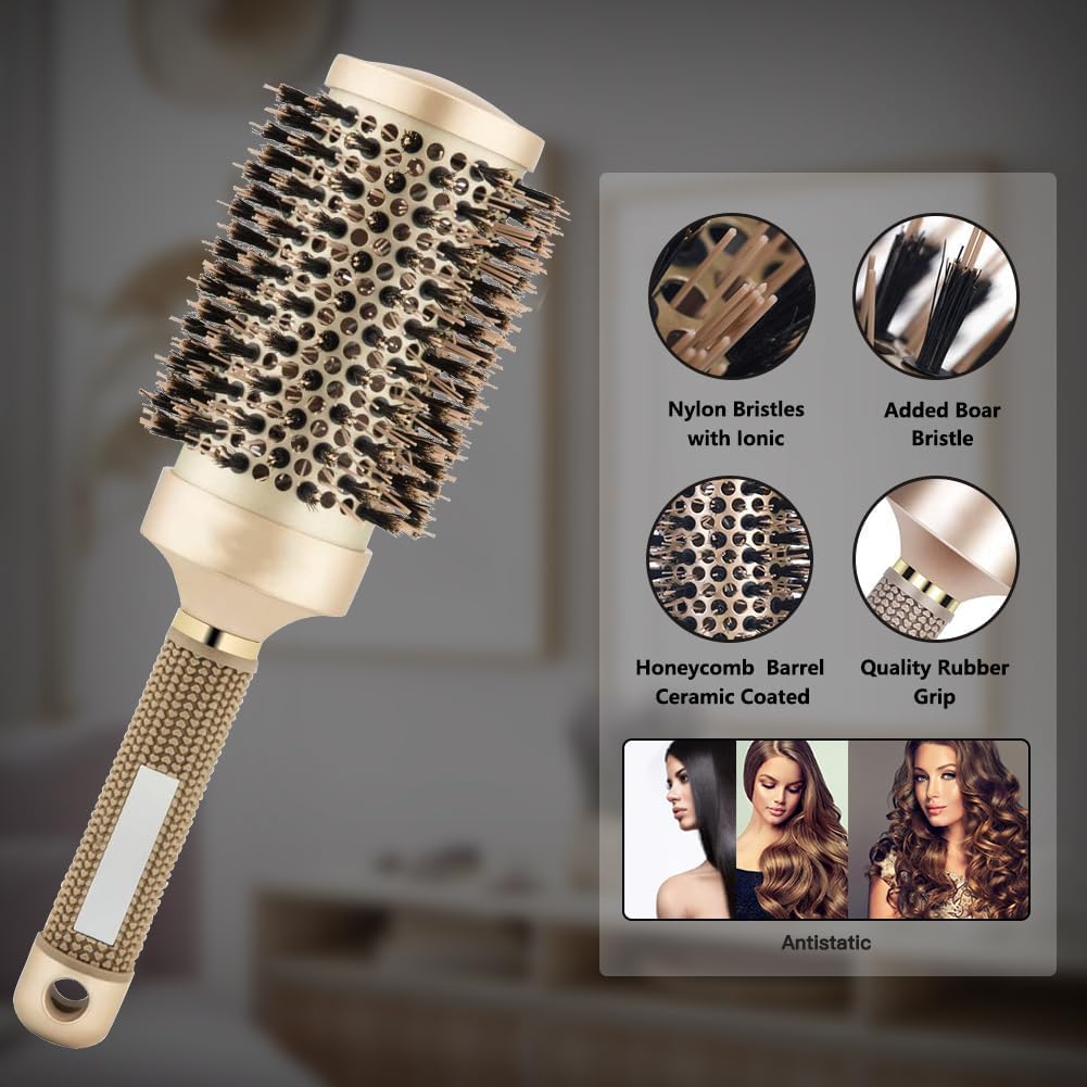 Aozzy detangling brush with nylon bristles glides through tangles smoothly.