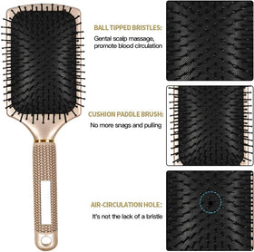 Aozzy round brush with ceramic turbo vent speeds up blow-drying and adds volume.