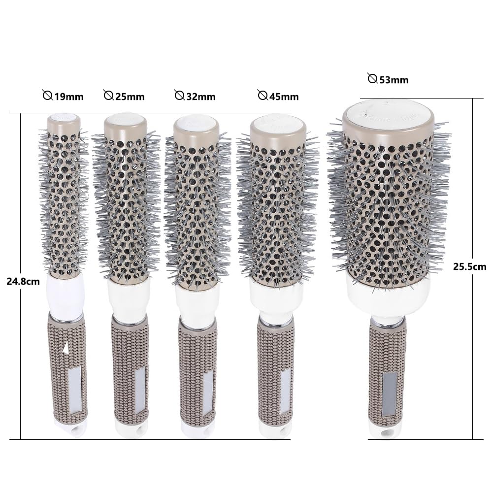 Aozzy brush in use with a hair dryer for quick styling