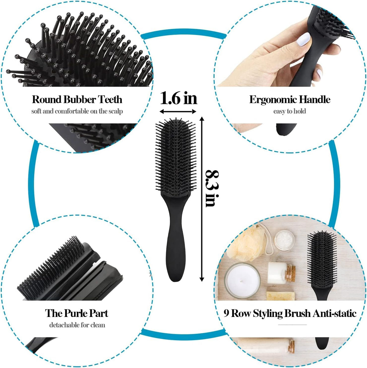 Aozzy spray bottle for hair delivers a fine mist for even product use.