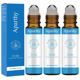 Aparthy Hair Growth Roll-On bottle with menthol-infused formula for refreshed scalp.
