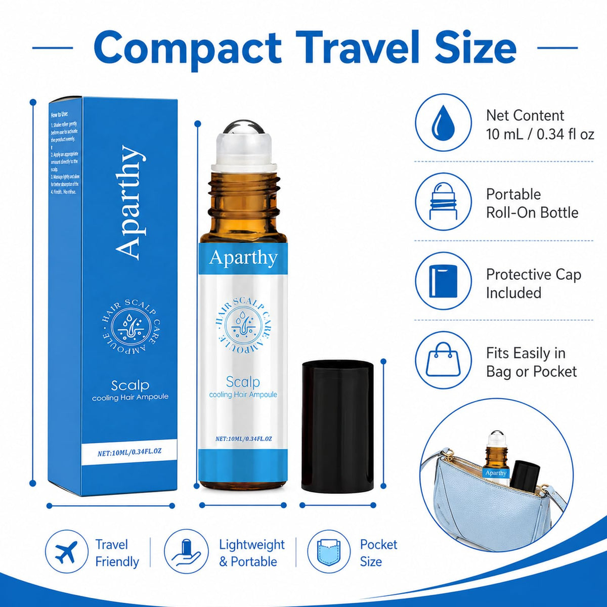 Aparthy Roll-On used daily in on-the-go routine.