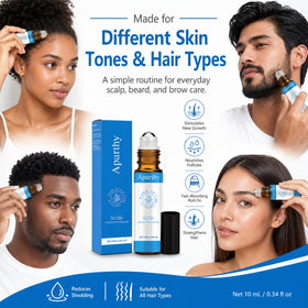 Aparthy Roll-On shown as lightweight, fast-absorbing serum.