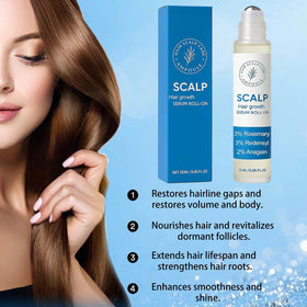 Aparthy hair growth serum bottle highlighting quick absorption and light feel.