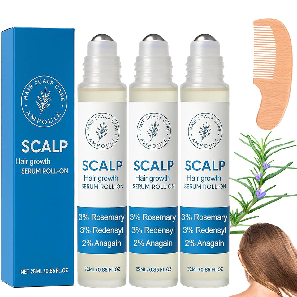Aparthy rosemary hair growth roll-on bottle for targeted scalp care.
