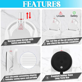 Apaspoil suction pump shows red line status indicator to check suction.