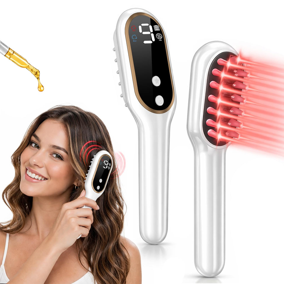 Apbier red-light scalp massager close-up for soothing at-home scalp care