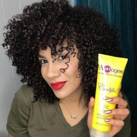 Aphogee Curlific Curl Definer finished look with soft, bouncy curls.