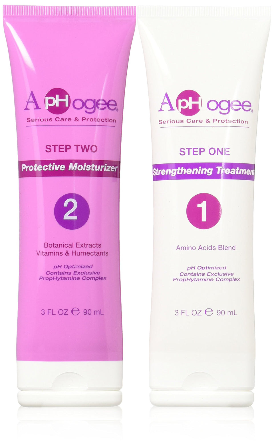 Aphogee Hair Strengthening Kit packaging showcases a two-part system for stronger hair.