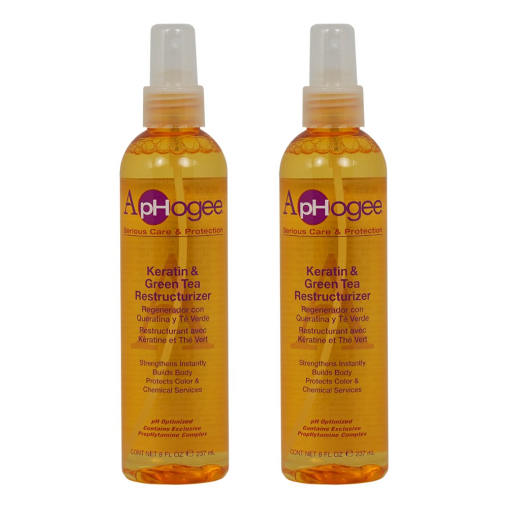 Aphogee Keratin & Green Tea Restructurizer bottle for stronger, smoother hair