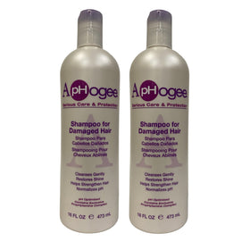 Aphogee Shampoo Damaged Hair 16oz pack front view for routine cleansing
