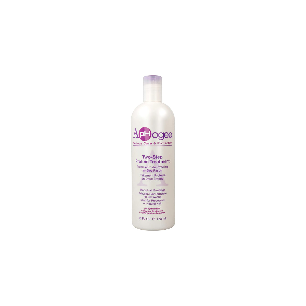 Aphogee two-step protein treatment for damaged hair strengthens fibers and improves manageability.