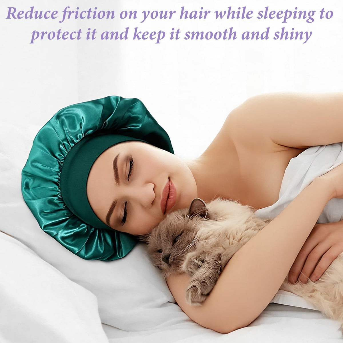 Aphumedc satin bonnet emphasizes durability and easy care routine