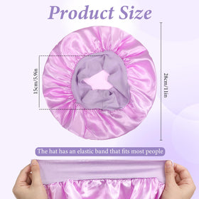 Aphumedc satin bonnet shows a soft wide band for secure, comfortable fit