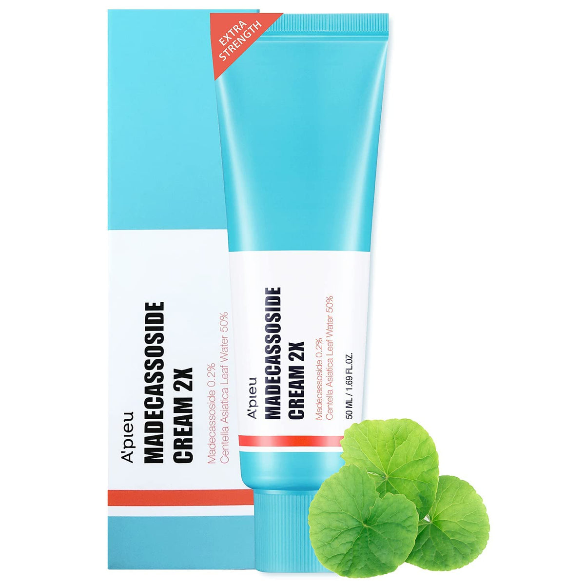 A'PIEU Madecassoside Cream jar close-up showing soothing hydration for sensitive skin.