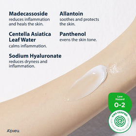 Leaves skin hydrated and soft without heaviness.