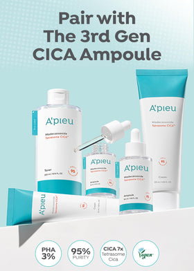 A'PIEU Madecassoside Tetrasome application shows gentle daily routine for redness-prone skin.