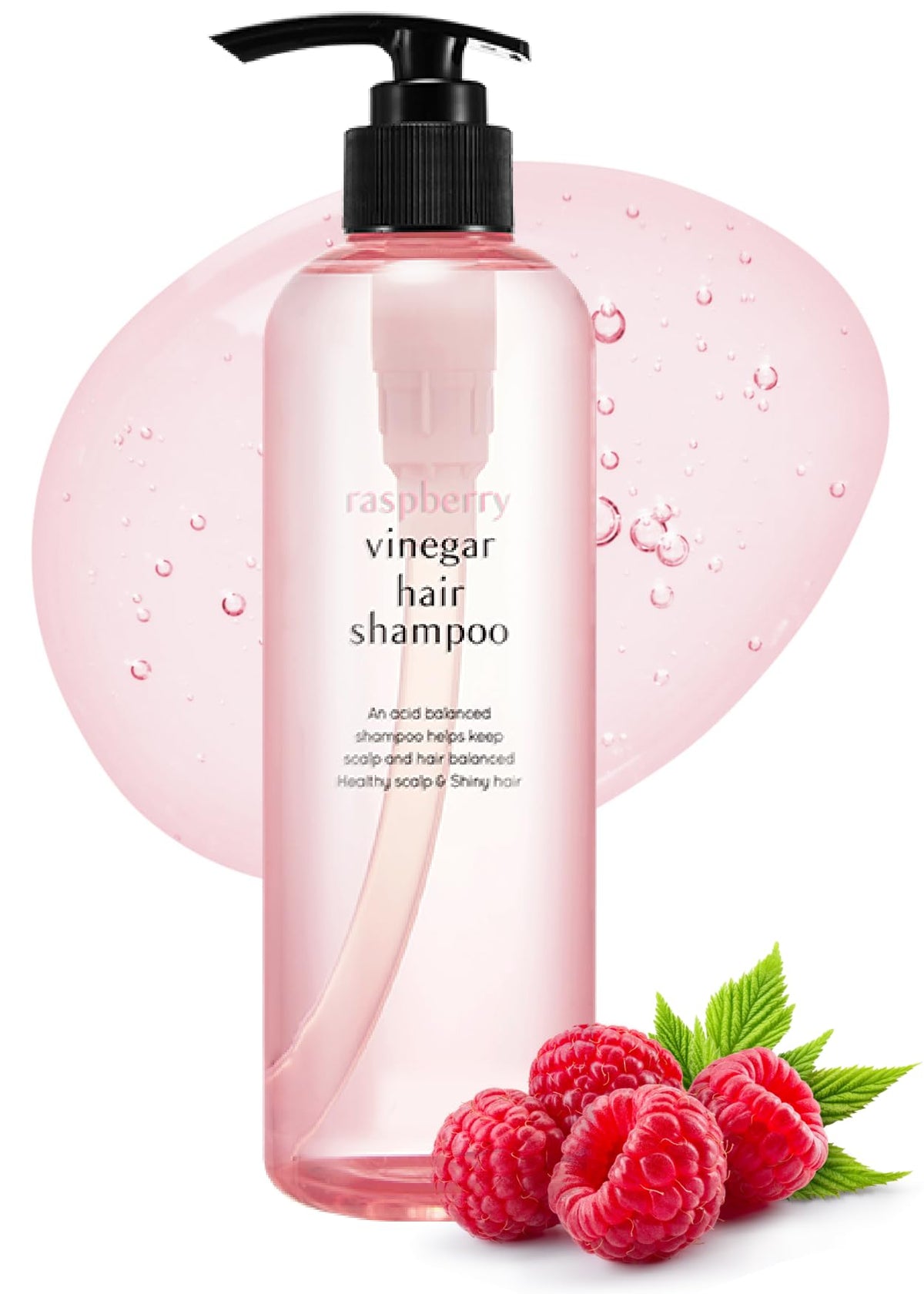 A’PIEU Raspberry Vinegar Shampoo bottle front view highlighting detox and clarifying benefits.