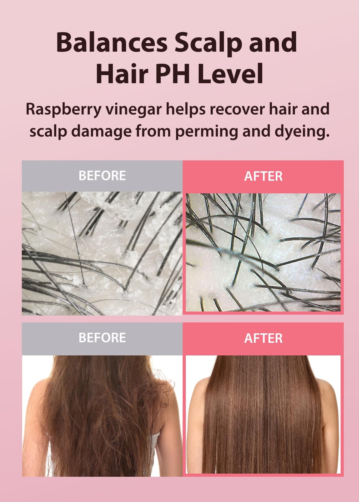 Product shot of A’PIEU Raspberry Vinegar Shampoo capturing the fresh raspberry scent.