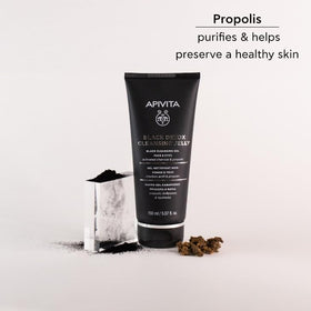 Apivita Black Detox jelly texture close-up