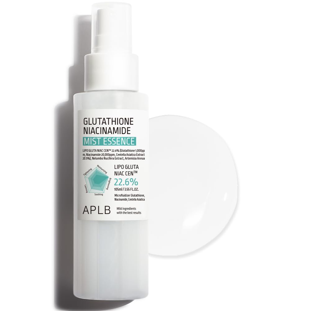 APLB Glutathione Niacinamide Mist Essence bottle for dewy hydration