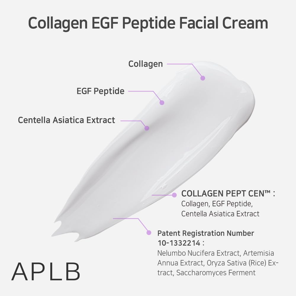 APLB Collagen EGF Peptide Cream centella leaf extract for calming skin.