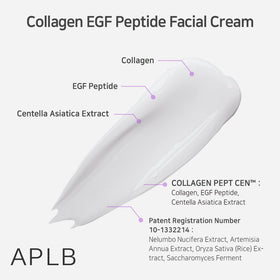 APLB Collagen EGF Peptide Cream centella leaf extract for calming skin.