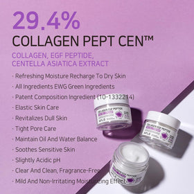 APLB Collagen EGF Peptide Cream ingredient detail highlighting collagen and EGF for firming.
