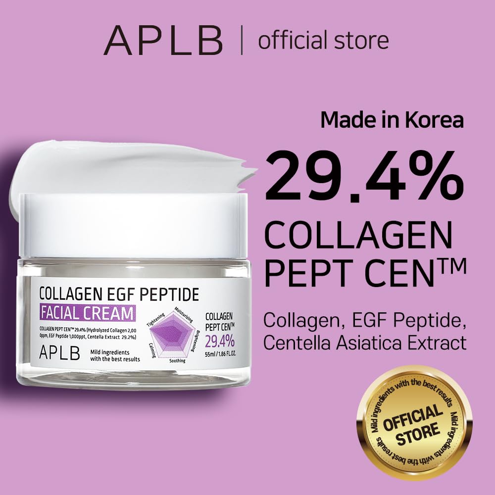 APLB Collagen EGF Peptide Cream close-up of rich texture for a silky finish.