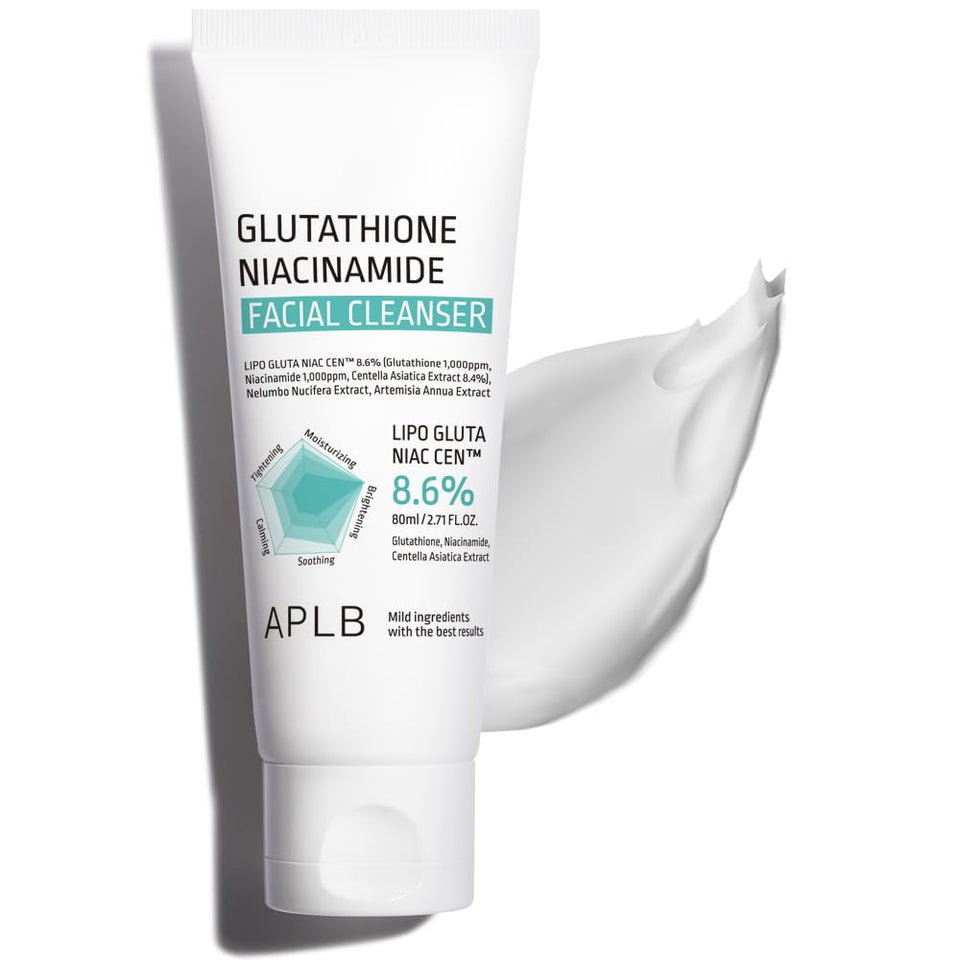 APLB Glutathione Niacinamide Facial Cleanser bottle for daily cleansing and pore balance.