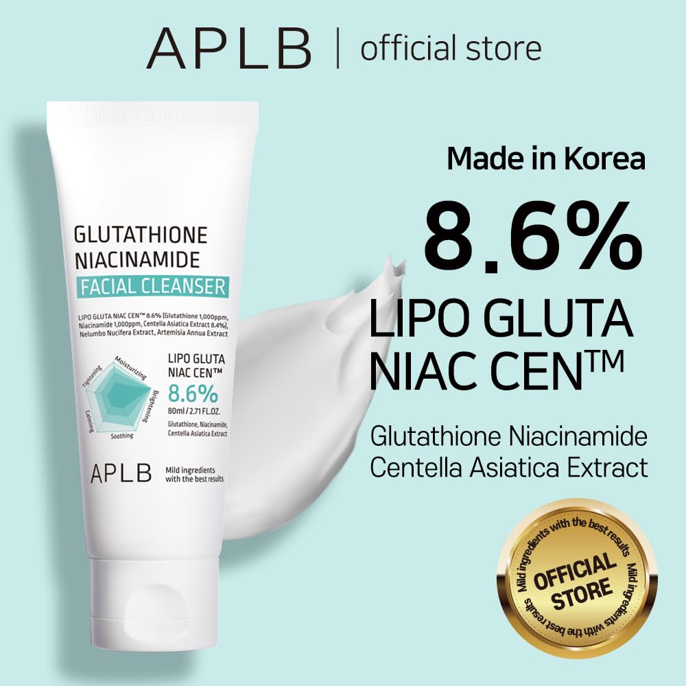 APLB Glutathione Niacinamide cleanser foam texture for a refreshing morning cleanse.