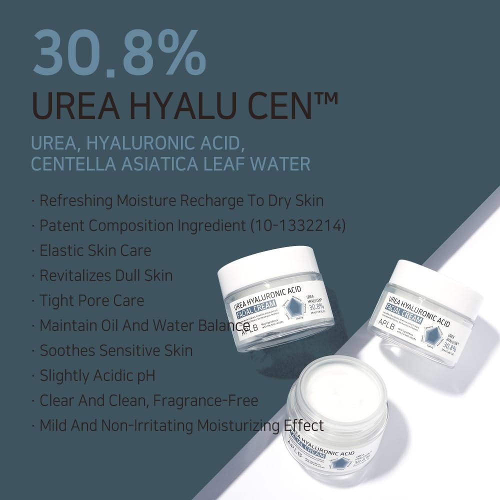 APLB Urea Hyaluronic Cream label featuring Centella 3x Complex and percent content.