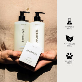 APOTHEKE Canvas body application demonstrates versatile use on hands and arms.