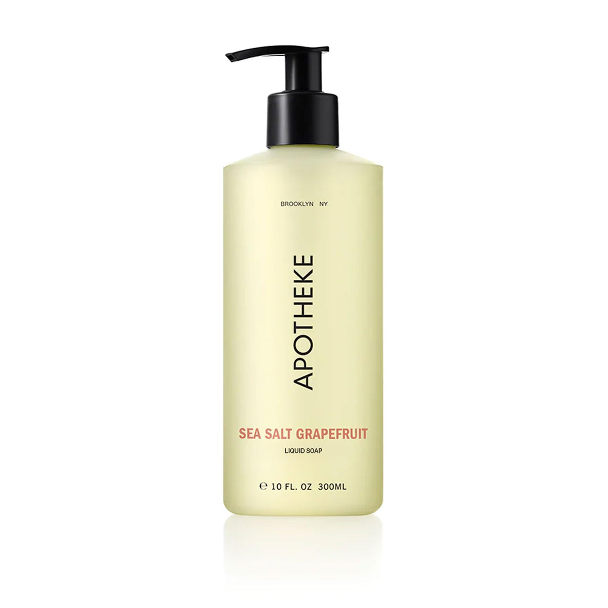 APOTHEKE Sea Salt Grapefruit bottle front shows hydrating hand soap.