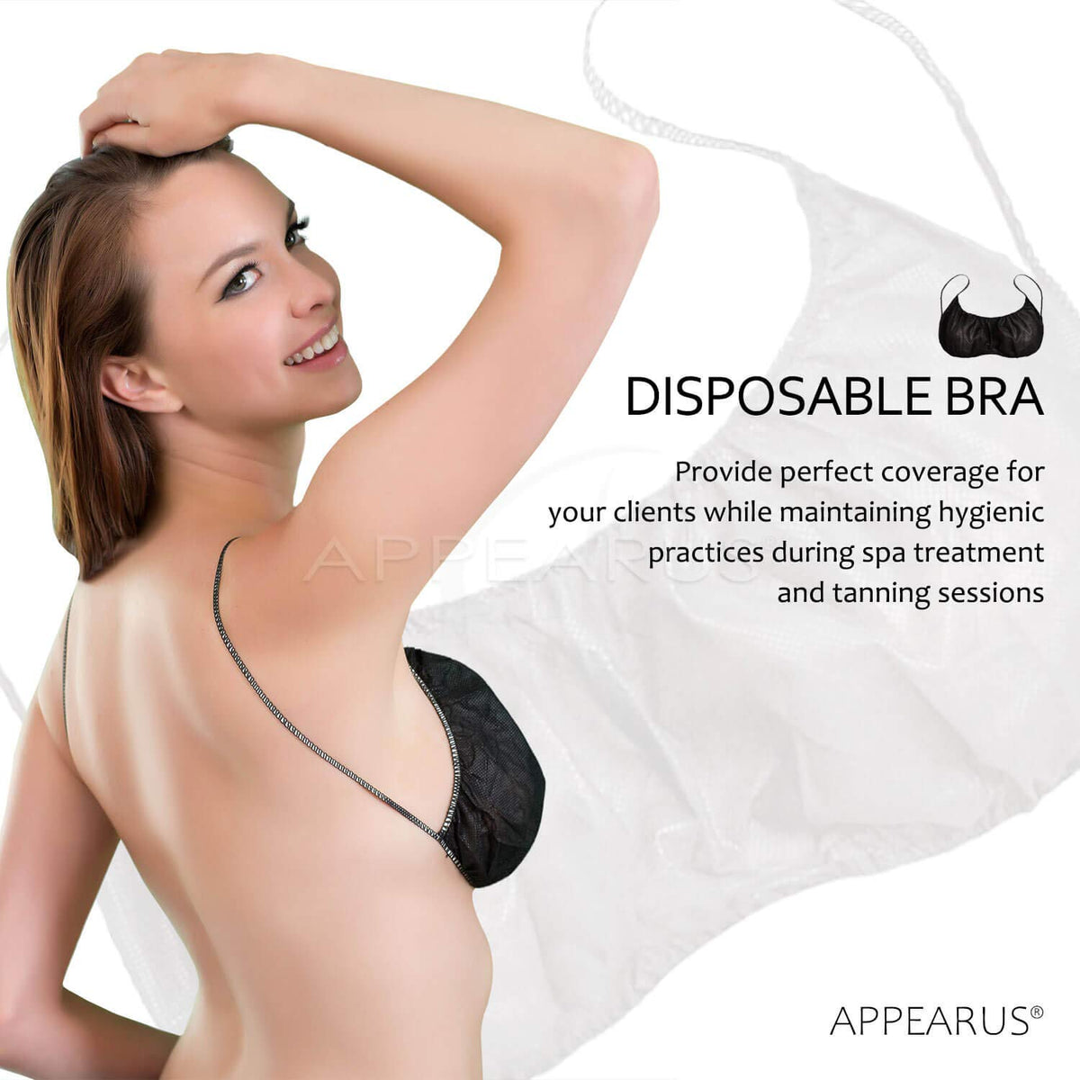 APPEARUS opaque non-woven fabric conceals overspray for a clean professional appearance.