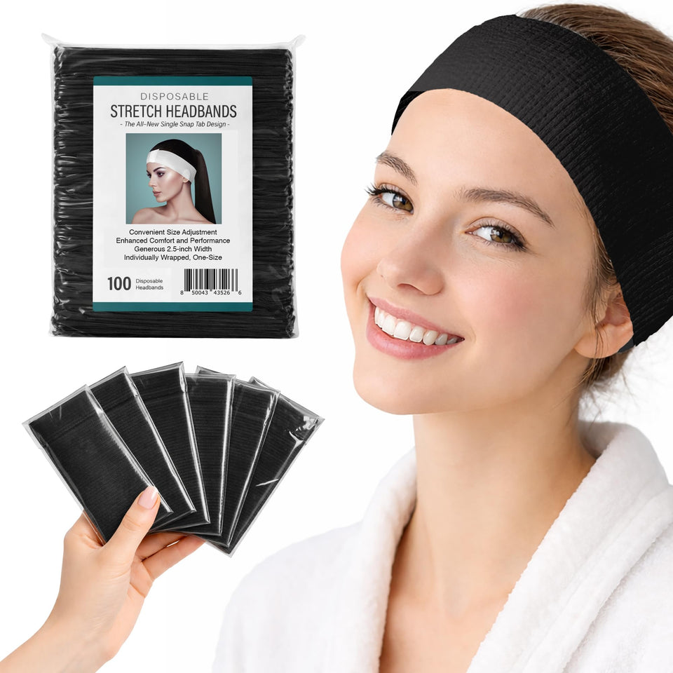 APPEARUS disposable stretch headband, hygienic single-use for professional spa services.