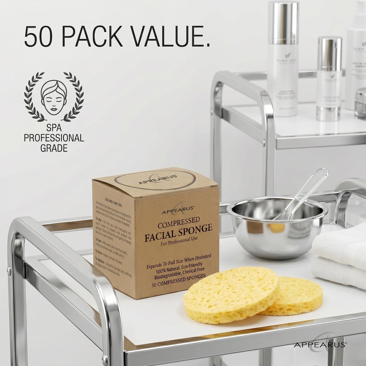 Appearus makeup removal sponge cleanses gently for makeup days.